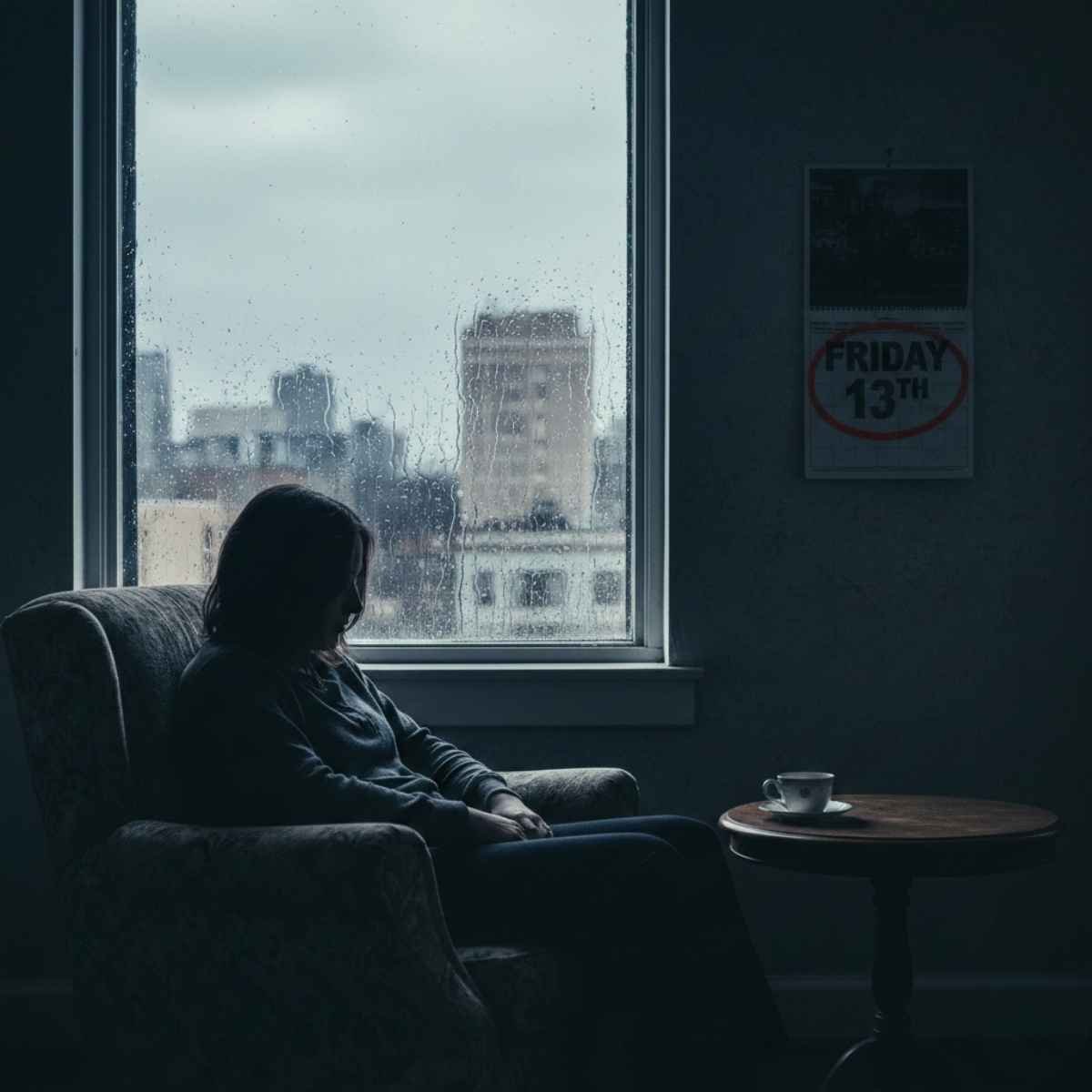 péntek 13 stresszes nő